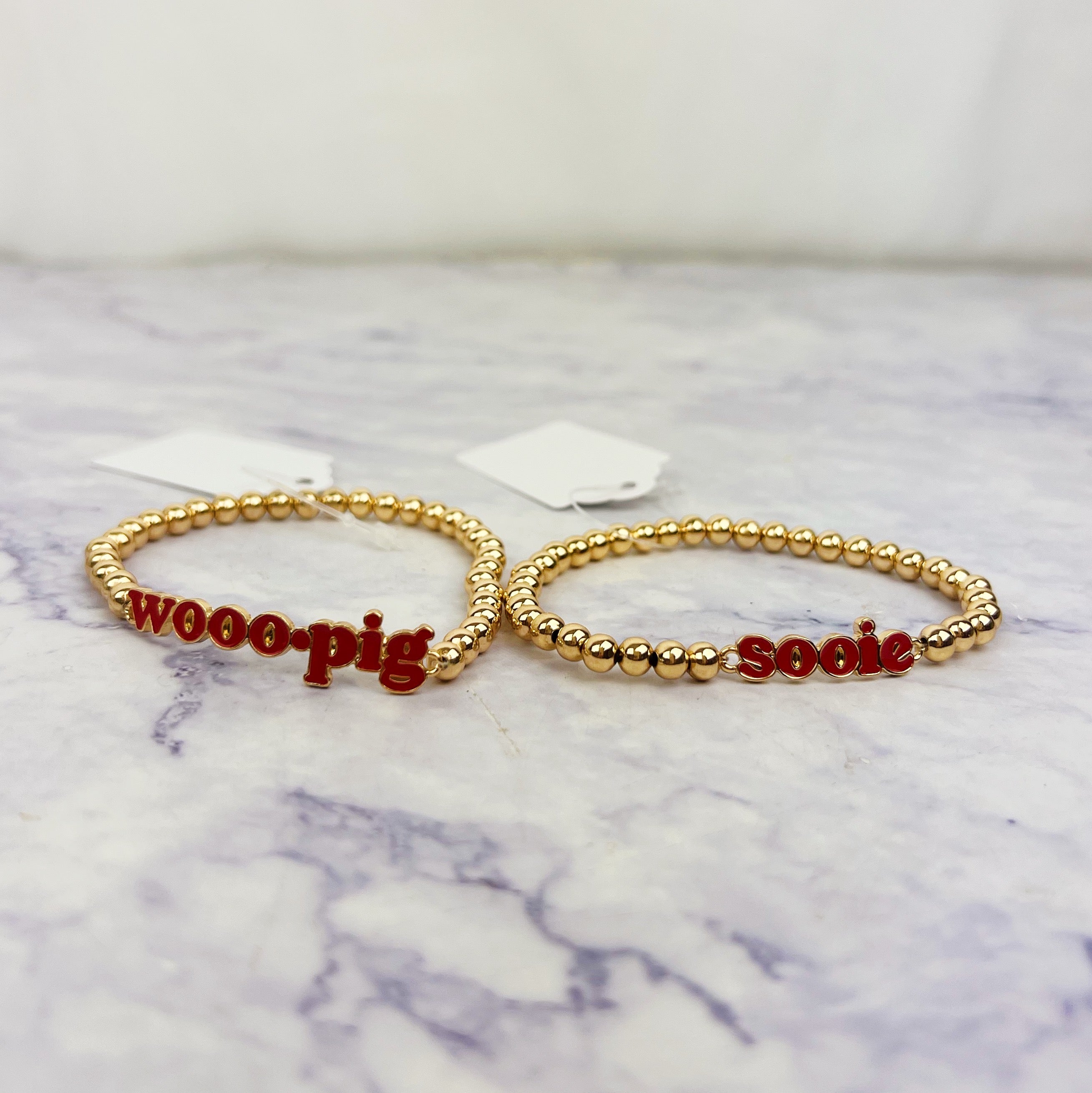 Razorbacks Bead Bracelet