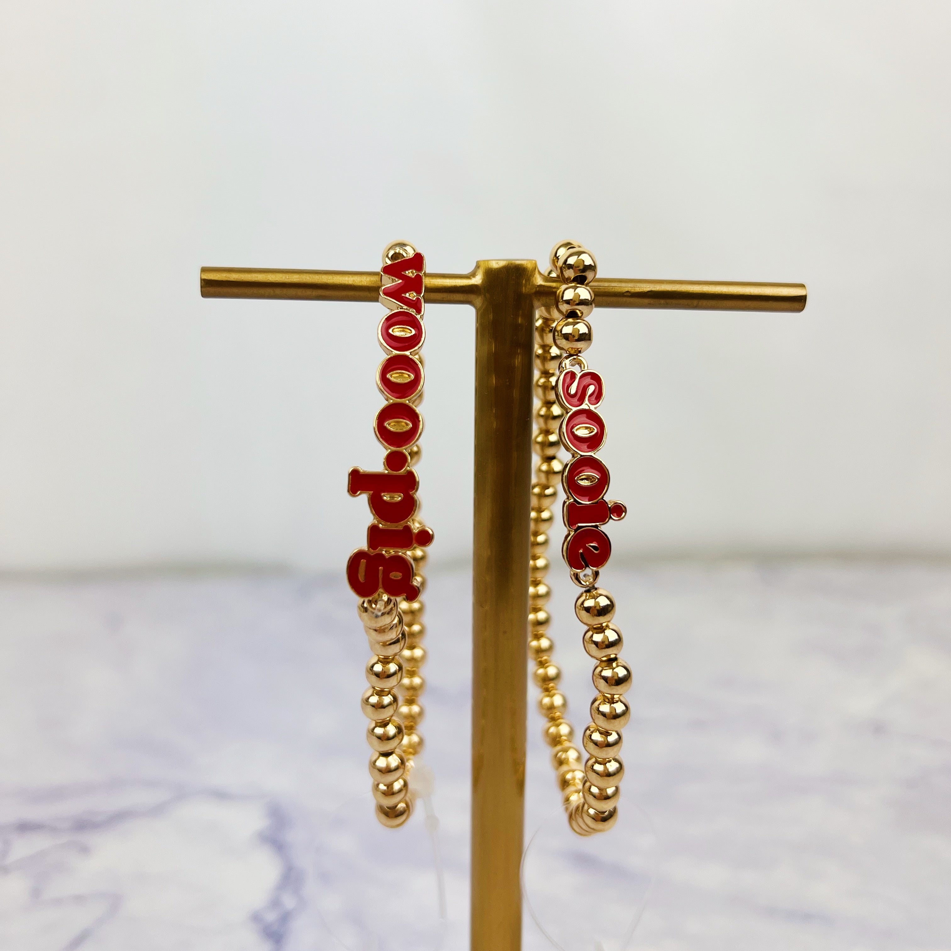 Razorbacks Bead Bracelet
