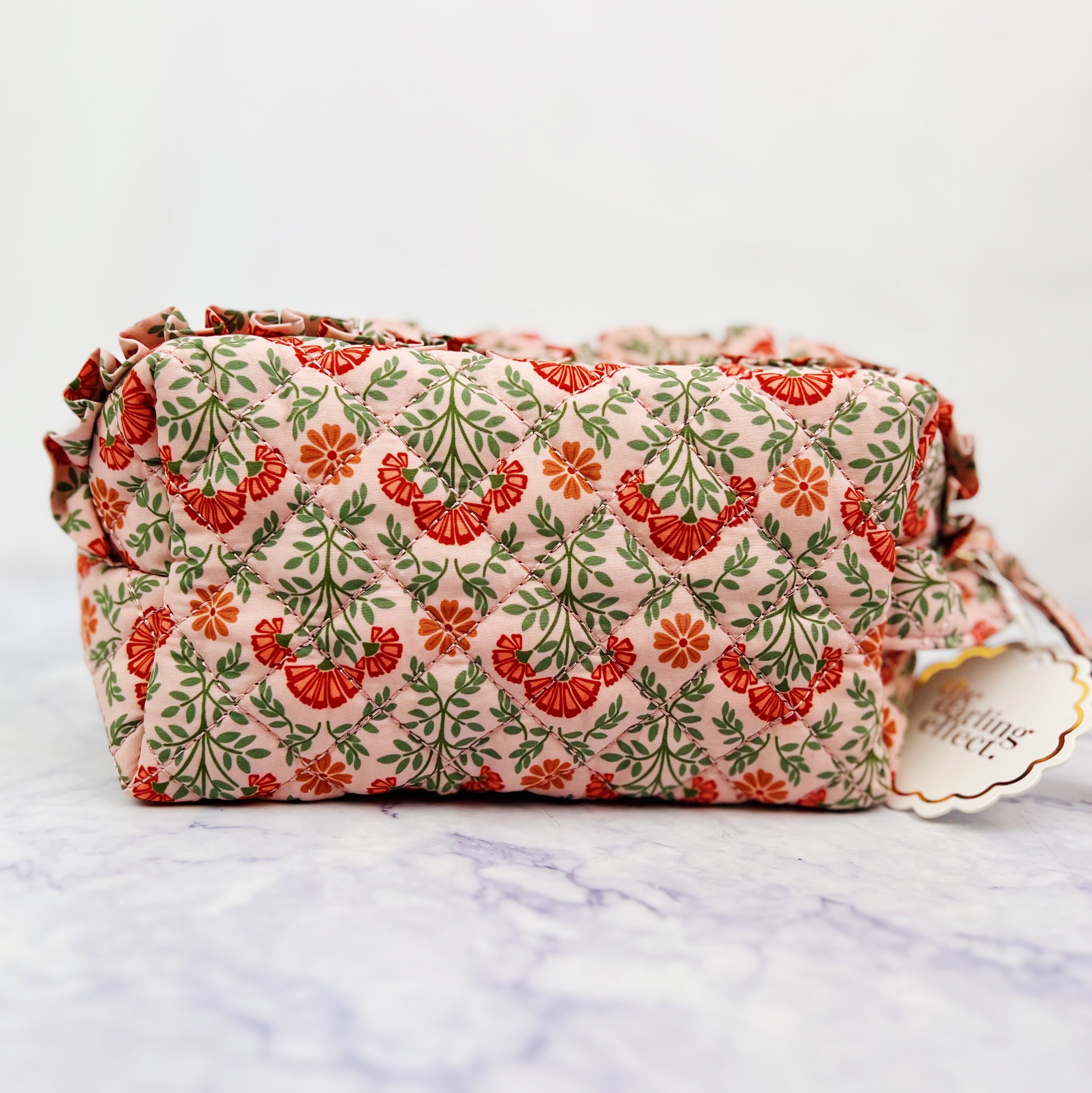 Everbloom Quilted Cosmetic Pouch