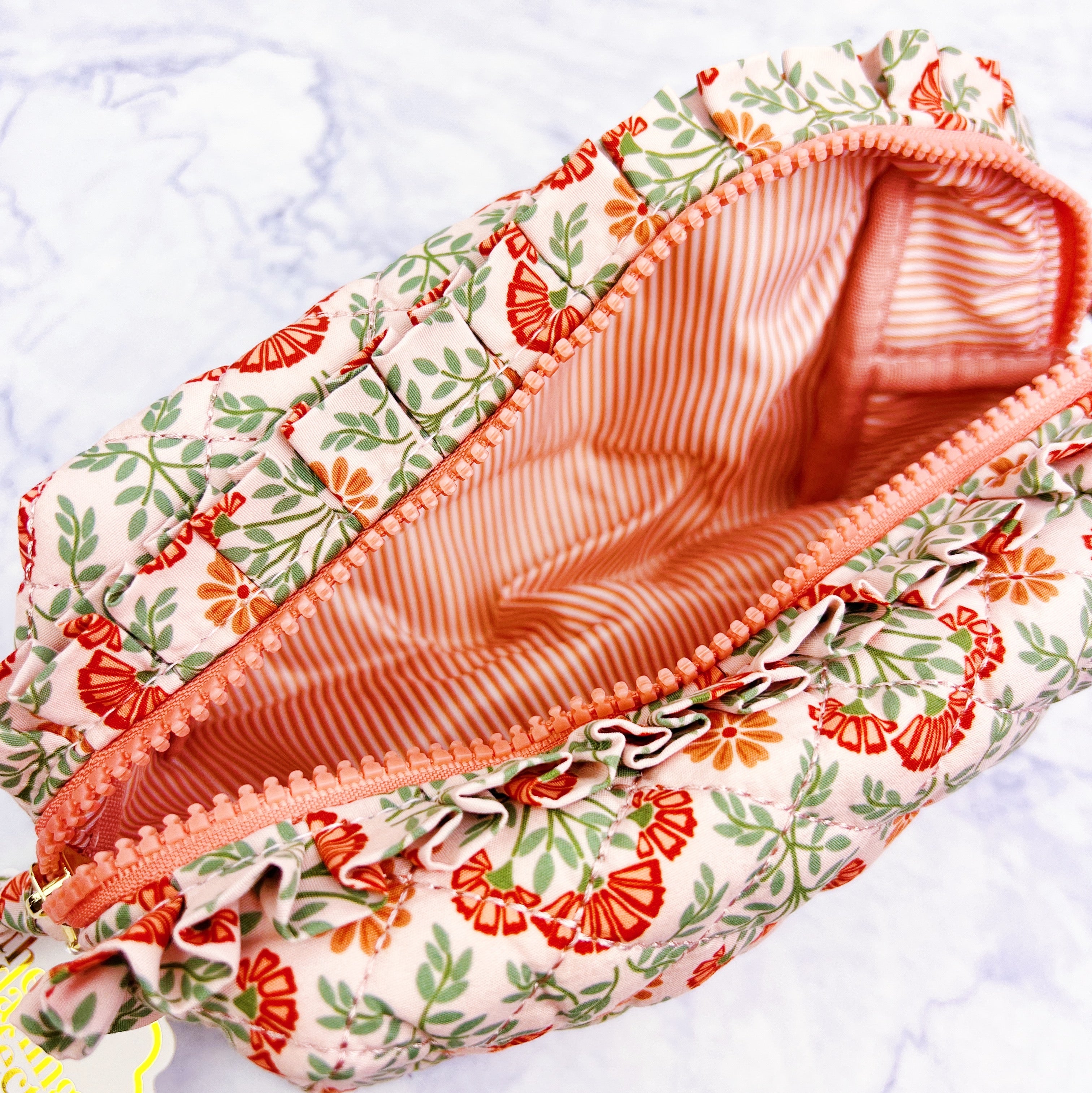 Everbloom Quilted Cosmetic Pouch