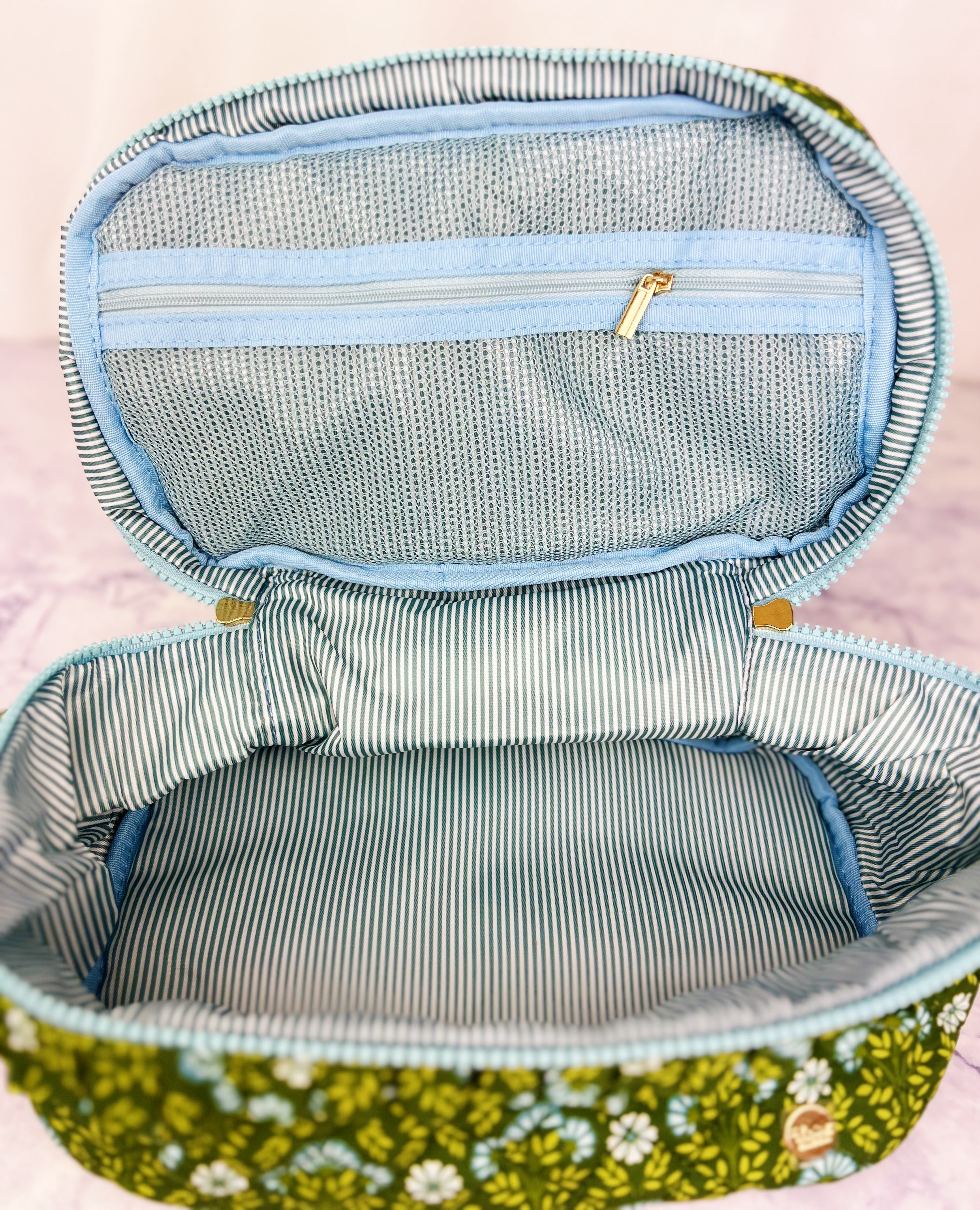 Everbloom Quilted Cosmetic Bag
