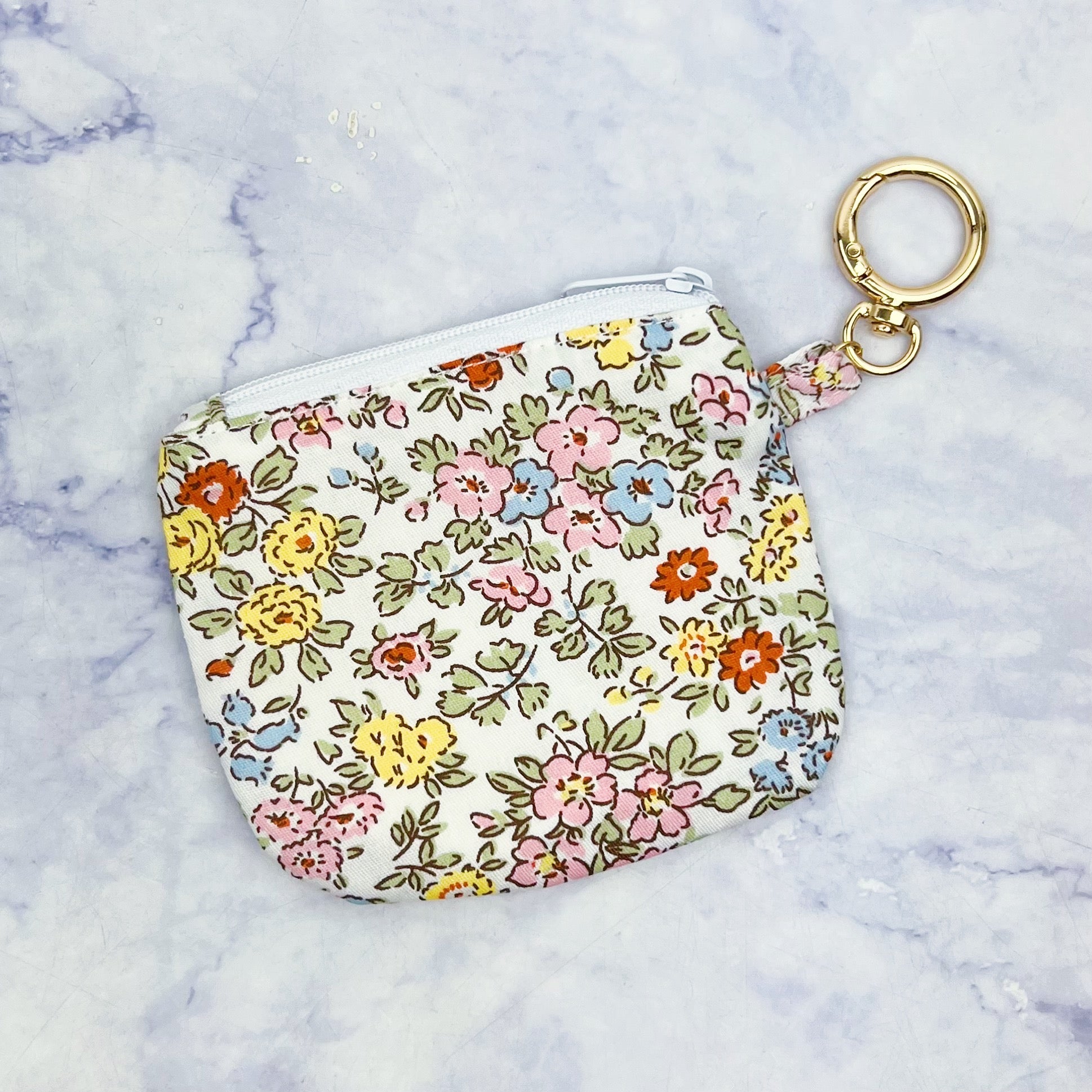 Floral Cotton Coin Pouch