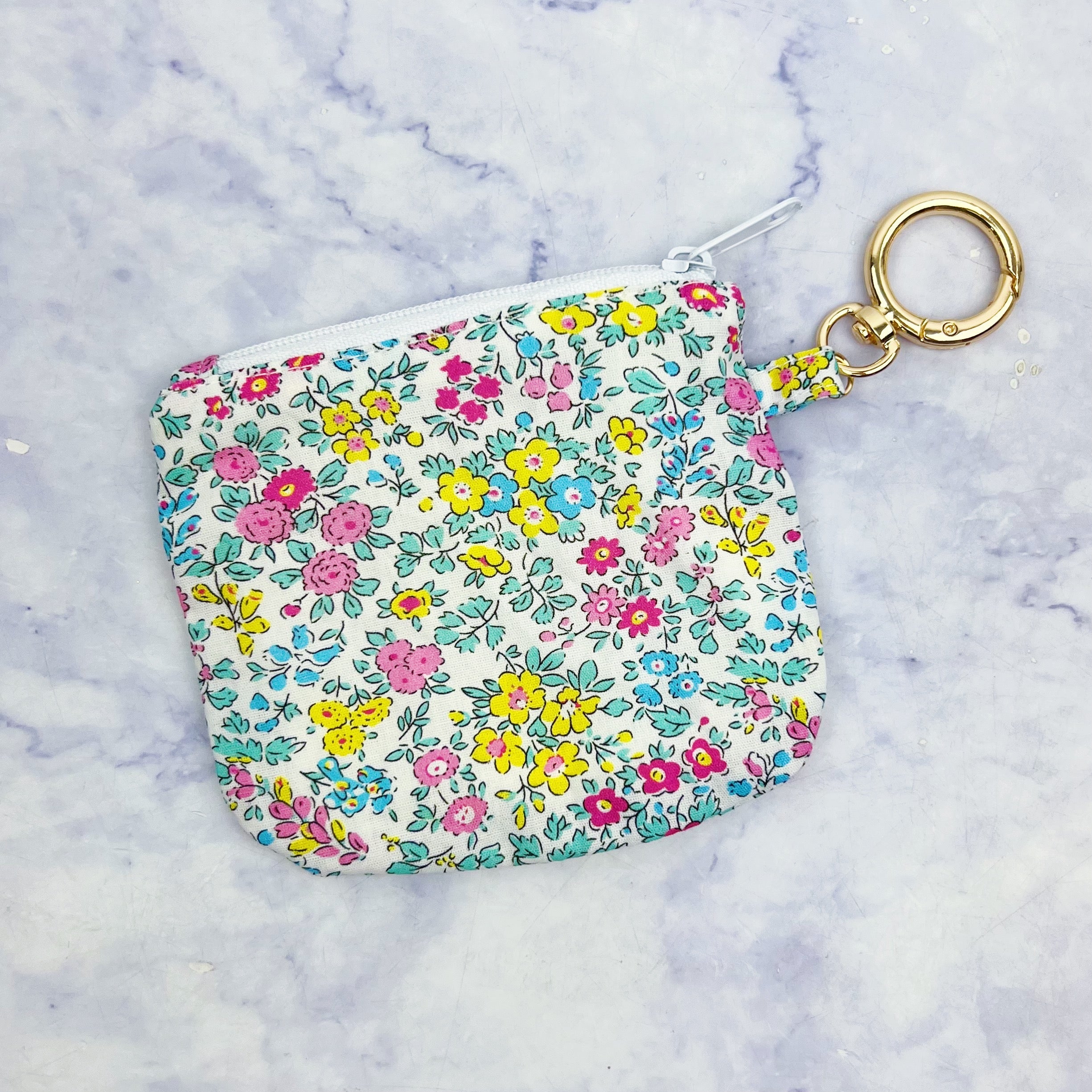 Floral Cotton Coin Pouch