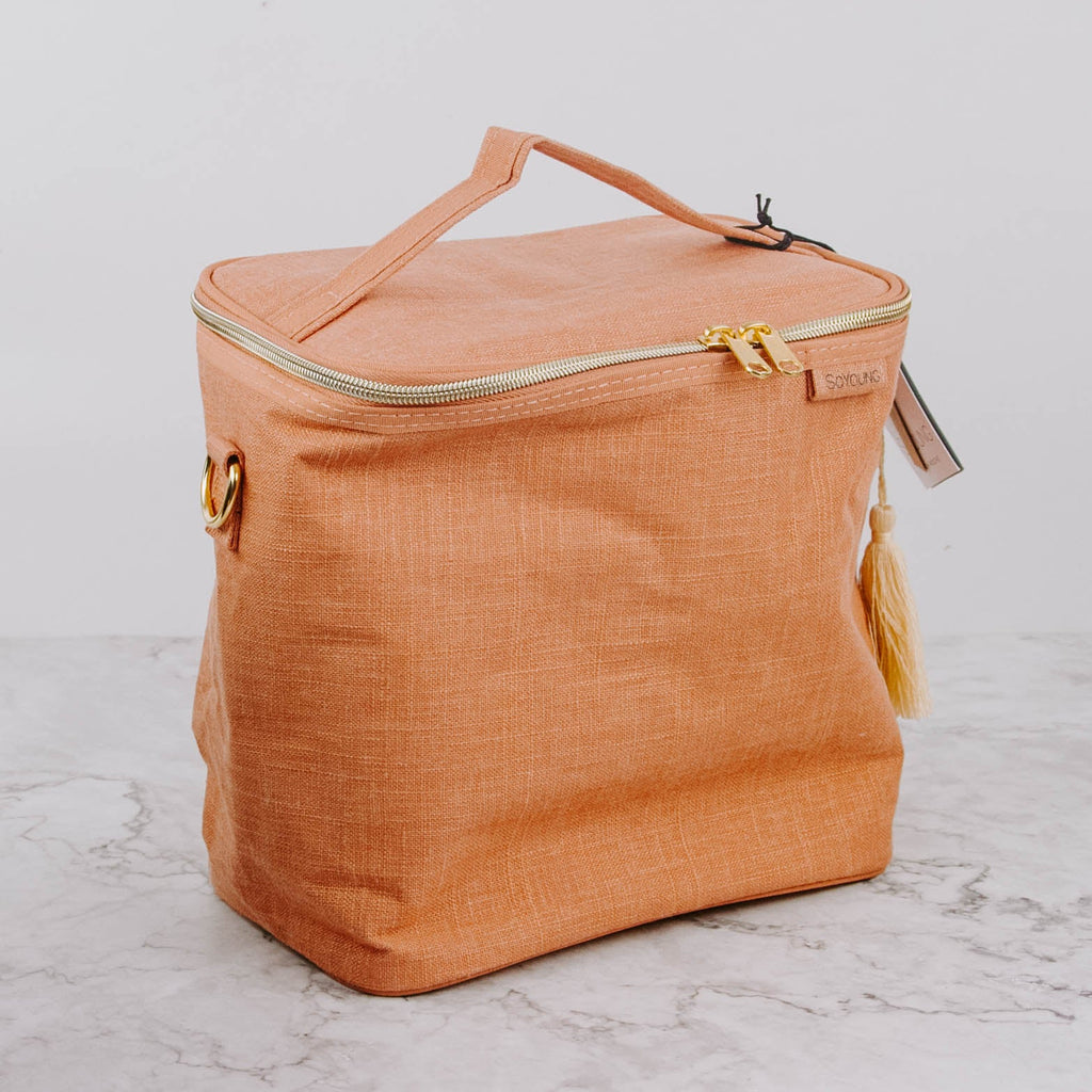 Petite Patterned Linen Lunch Bag