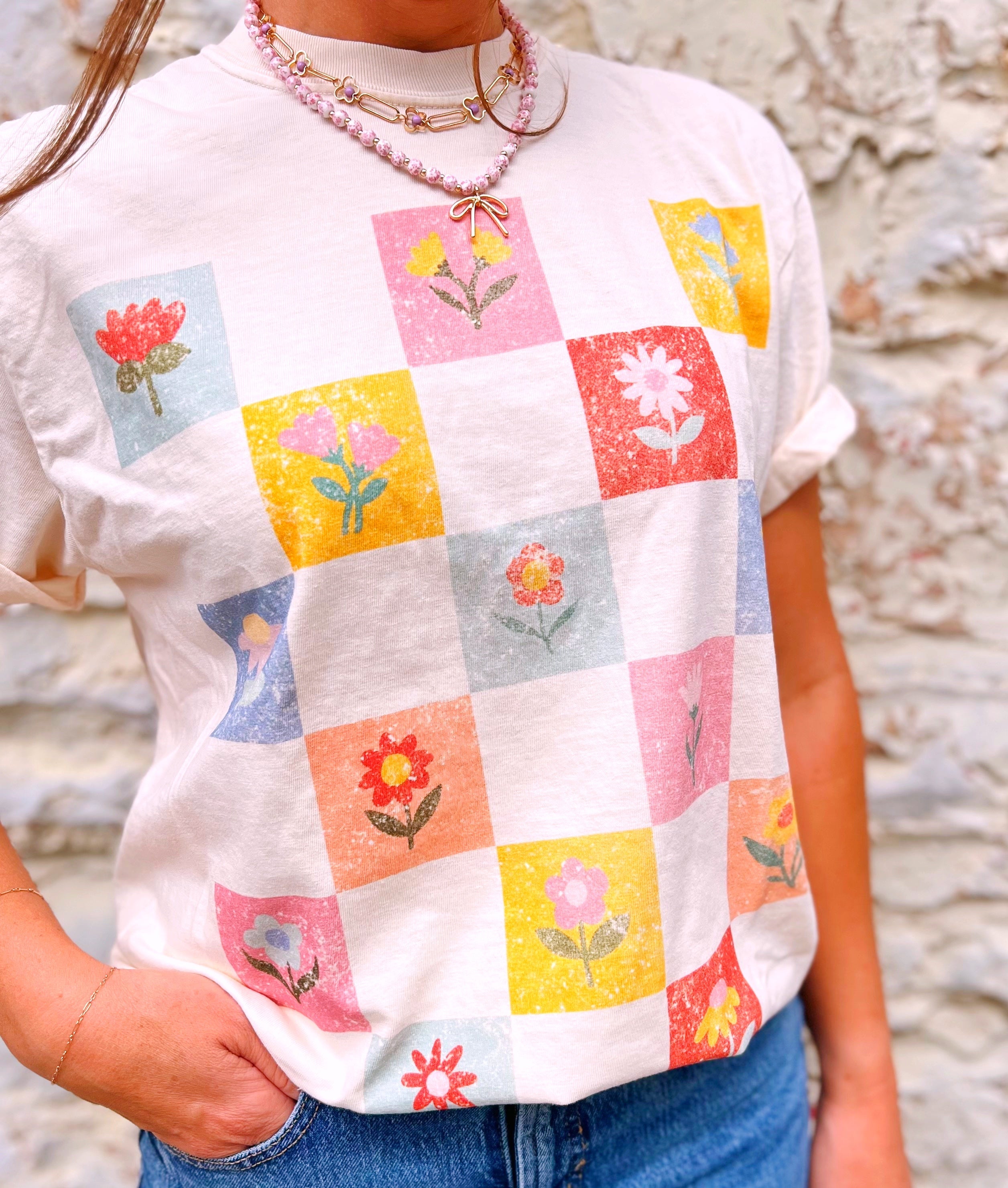Patchwork Blooms Tee
